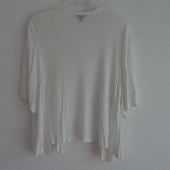 Talbots Cardigan Shrug Sweater Womens Plus Size 3X White Open Front Short Sleeve - Picture 4 of 6